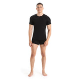 Icebreaker Men's Anatomica S/Sleeve Crewe Merino Base Layer black/monsoon model full