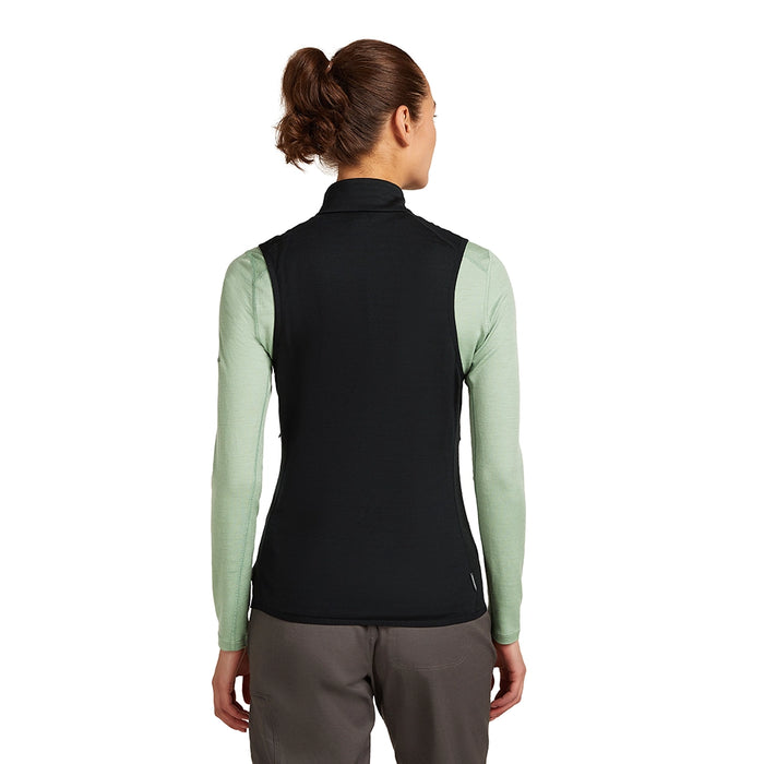 Icebreaker Women's Merino Blend 300 RealFleece Descender Vest - Black Detail 2