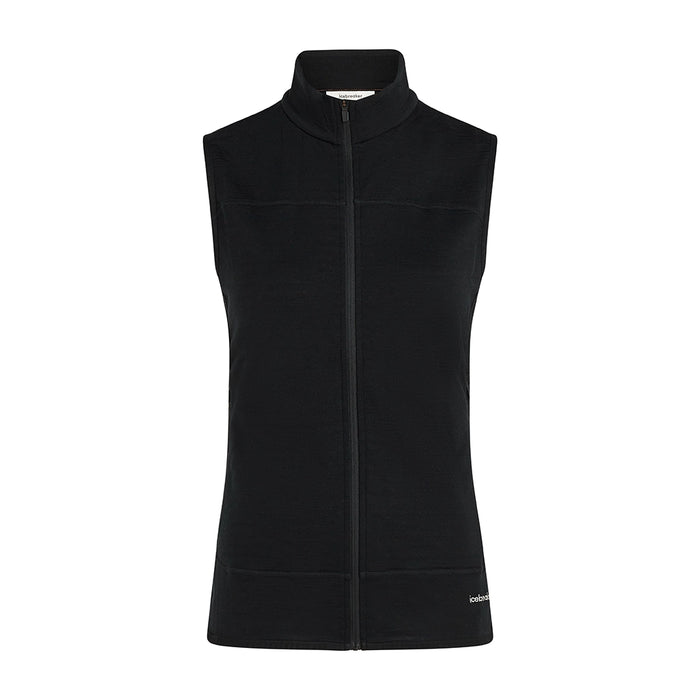 Icebreaker Women's Merino Blend 300 RealFleece Descender Vest - Black Hero