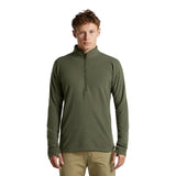 Icebreaker Men's Merino 400 RealFleece Peaksland Long Sleeve Half Zip - Dark Loden — view 2