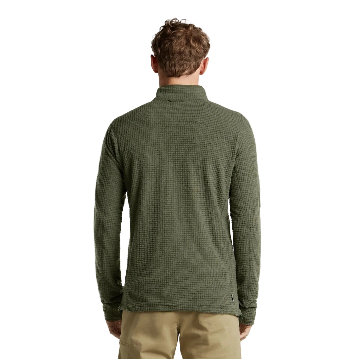 Icebreaker Men's Merino 400 RealFleece Peaksland Long Sleeve Half Zip - Dark Loden — view 3