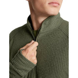 Icebreaker Men's Merino 400 RealFleece Peaksland Long Sleeve Half Zip - Dark Loden — view 5