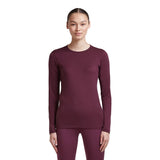 Icebreaker Women's 200 Oasis Long Sleeve Crewe - Dark Berry — view 2