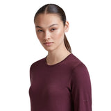Icebreaker Women's 200 Oasis Long Sleeve Crewe - Dark Berry — view 4