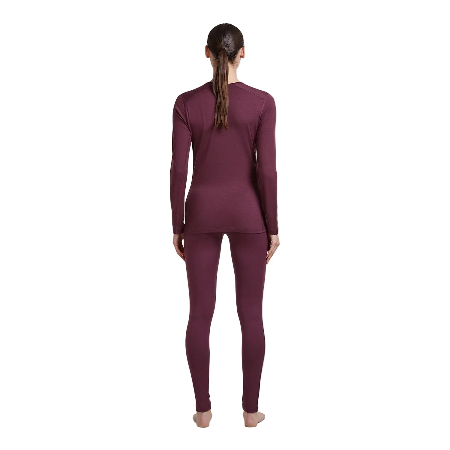Icebreaker Women's 200 Oasis Long Sleeve Crewe - Dark Berry — view 6