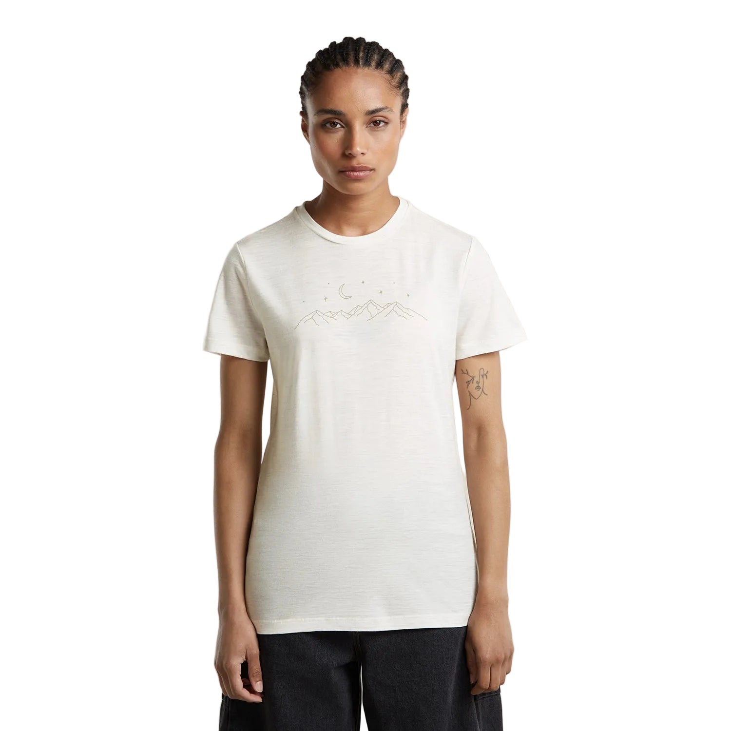 Icebreaker Women's Merino 150 Tech Lite Short Sleeve Tee Sparkling Stars - Ecru Heather — view 2