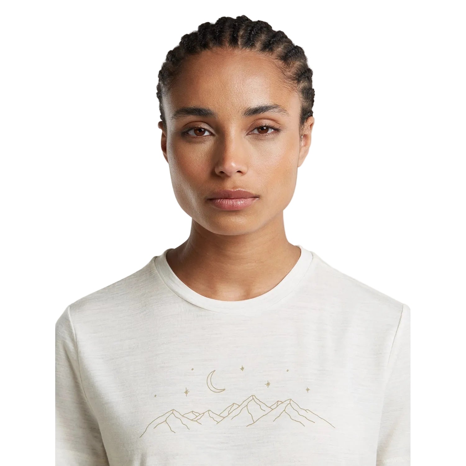 Icebreaker Women's Merino 150 Tech Lite Short Sleeve Tee Sparkling Stars - Ecru Heather — view 4