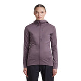 Icebreaker Women's Merino 260 Quantum Long Sleeve Zip Hoodie - Grey Plum / Dark Berry / CB — view 2