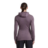 Icebreaker Women's Merino 260 Quantum Long Sleeve Zip Hoodie - Grey Plum / Dark Berry / CB — view 3