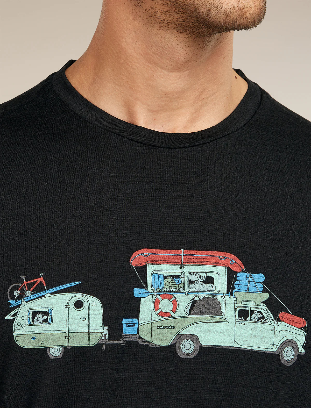 Icebreaker Men's Merino 150 Tech Lite Tee - Transportage — view 4
