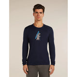 Icebreaker Men's Merino 200 Oasis Long Sleeve Crewe - Bear Tour — view 2