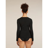 Icebreaker Women's Siren Long Sleeved Sweetheart Underwear - Black — view 3