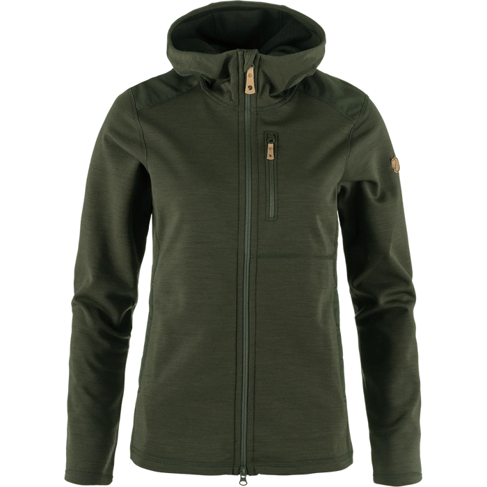 Fjallraven Women's Keb Fleece Hoodie Deep Forest
