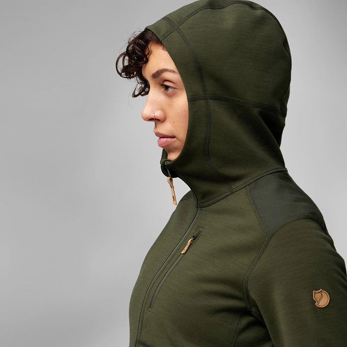 Fjallraven Women's Keb Fleece Hoodie Deep Forest