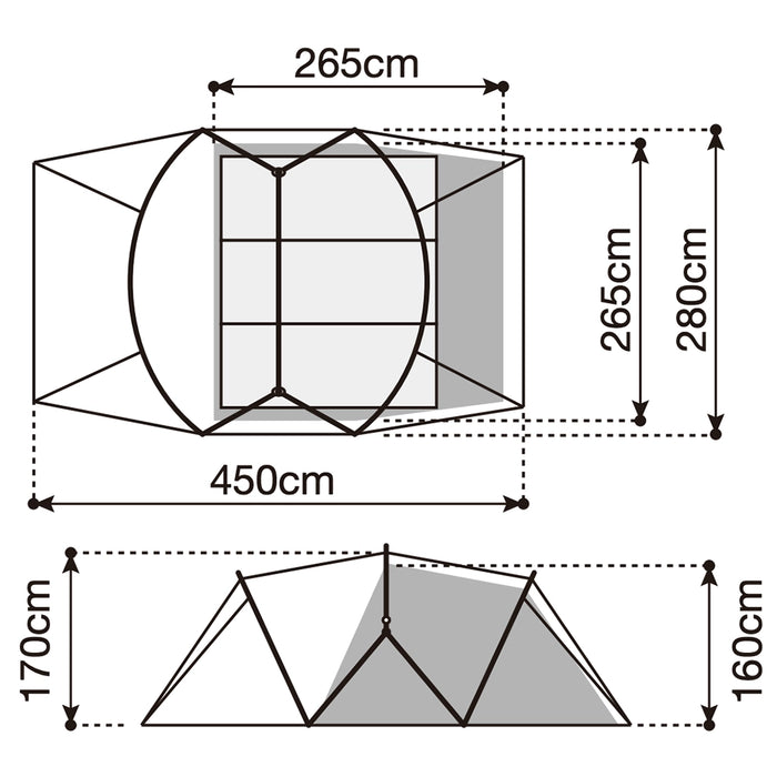 Snow Peak Land Nest Tent Tarp Set - Medium