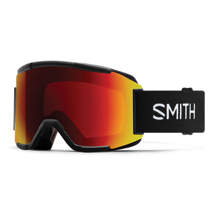 Smith Squad Snow Goggle black sun red mirror lens hero