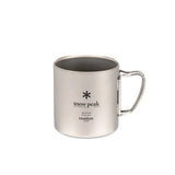 Snow Peak Titanium Double Wall Insulated Mug w/ Folding Handle - 450ml