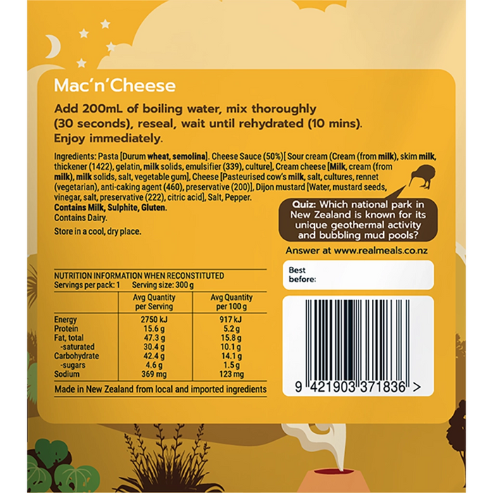 Real Meals Mac 'n' Cheese 100g