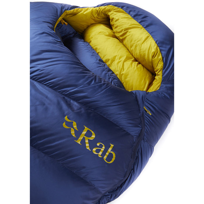 Rab Neutrino 800 Down Sleeping Bag nightfall blue detail 1