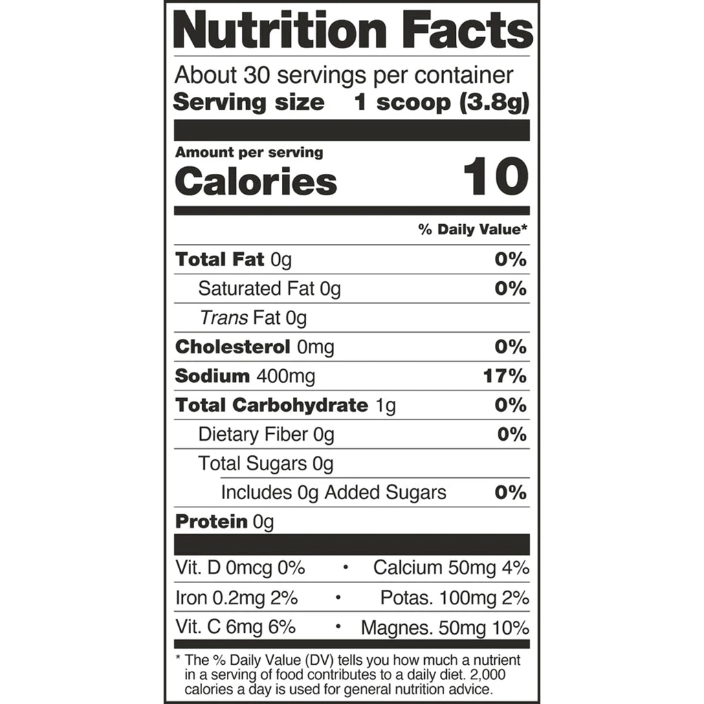 Skratch Labs Everyday Hydration Drink Mix - 30-Serving 120g Resealable Bag Ingredients