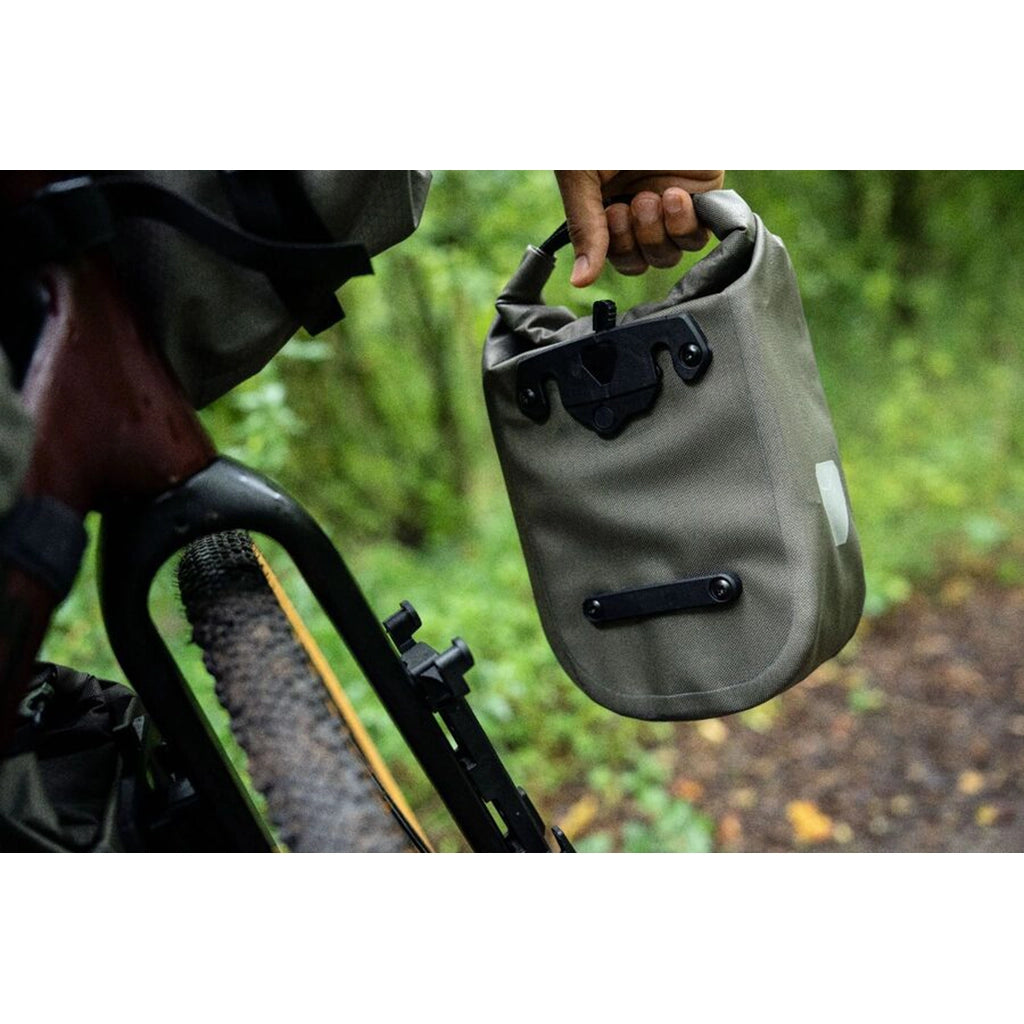 Ortlieb Waterproof Bikepacking Fork Pack 4.1 Litre - Dark Sand Detail 6