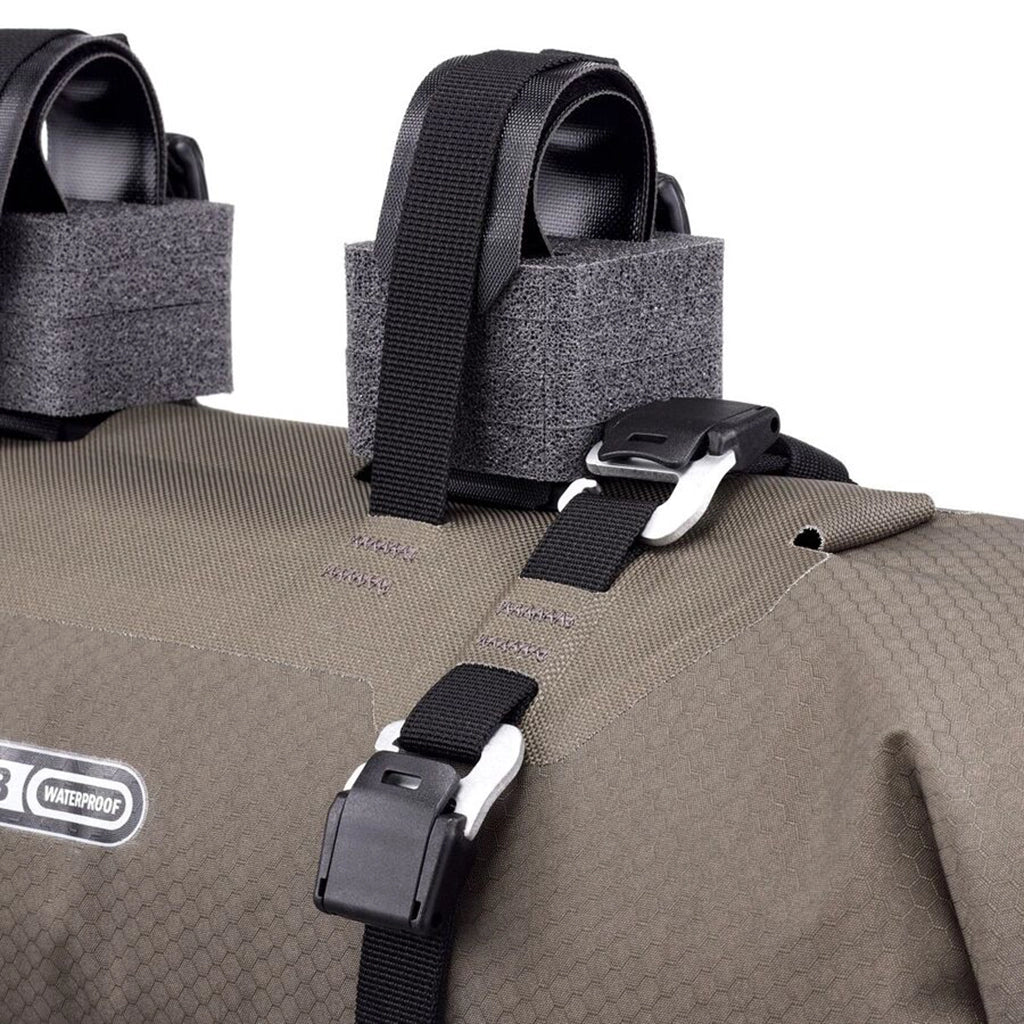Ortlieb Waterproof Bikepacking Handlebar Pack Dark Sand Detail 4