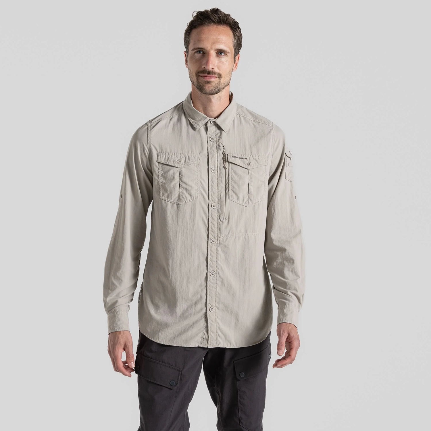 Craghoppers Men's NosiLife Adventure Long Sleeve Shirt III - Parchment — view 2