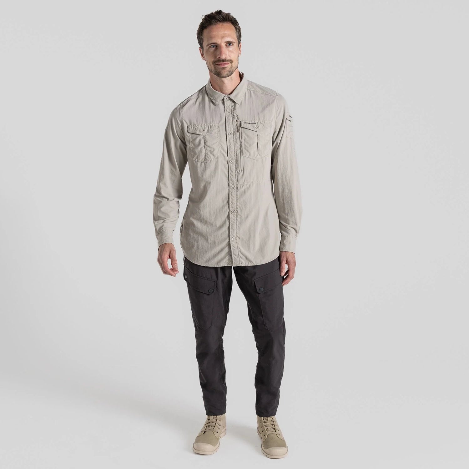 Craghoppers Men's NosiLife Adventure Long Sleeve Shirt III - Parchment — view 4