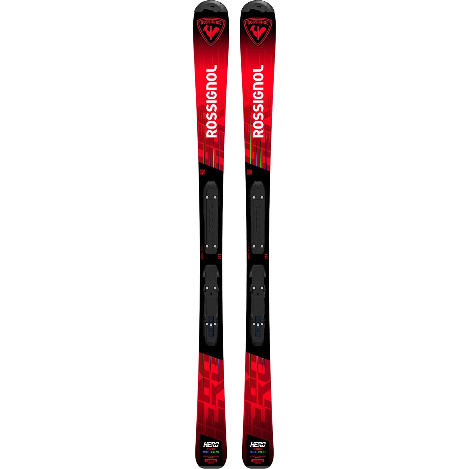 Rossignol Hero Jr 100-140 with Kid4 Bindings — view 2
