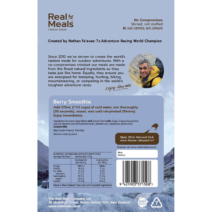 Real Meals Berry Smoothie 100g
