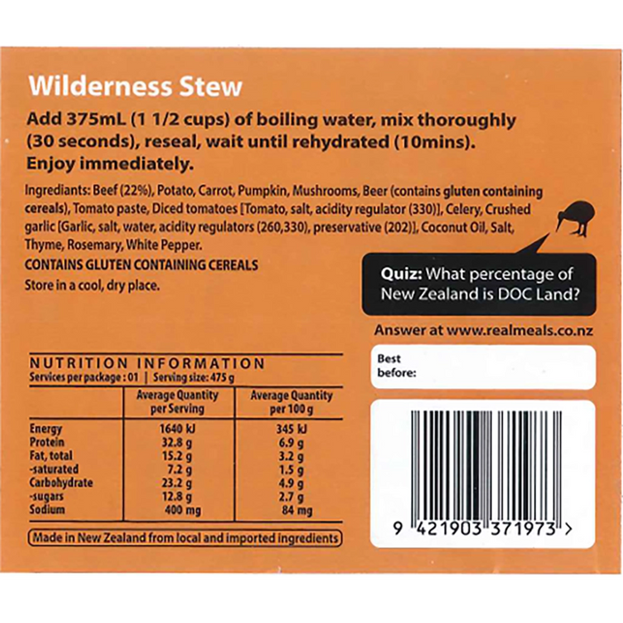 Real Meals Wilderness Stew 100g