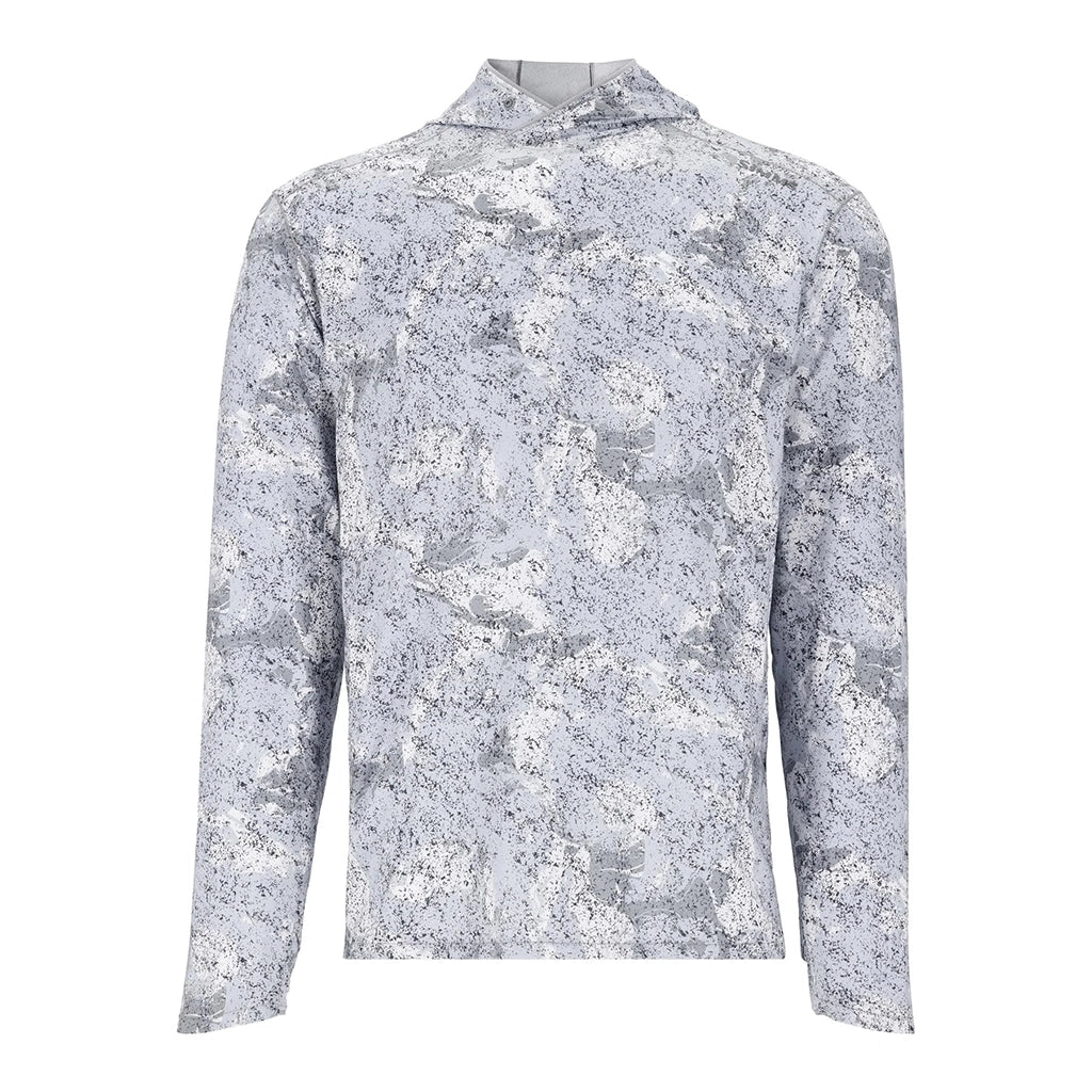 Simms SolarFlex Hoody - Lightweight Sun Protection Back Eddy White
