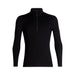 Icebreaker Men's Merino 260 Tech Long Sleeve Half Zip - Black Hero