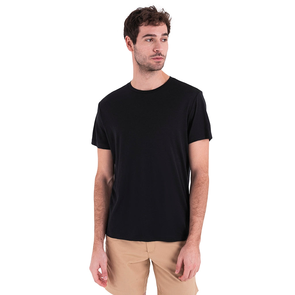 Icebreaker Men's Merino 150 Tech Lite III Short Sleeve Tee - Black Front