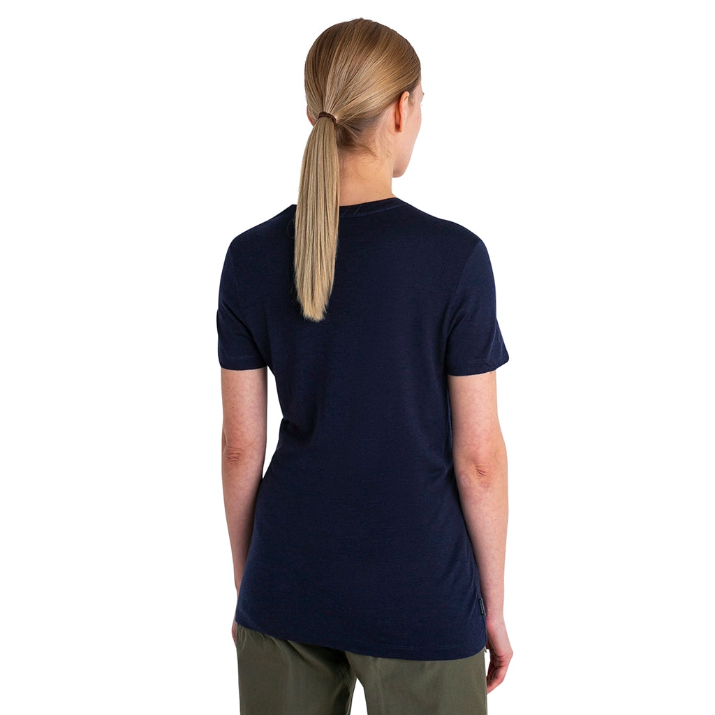 Icebreaker Women's Merino 150 Tech Lite III Short Sleeve Tee - Midnight Navy Back