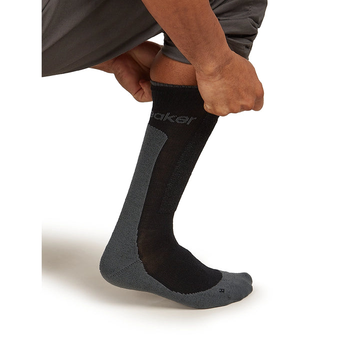 Icebreaker Men's Merino Hike+ Medium Crew Socks - Black / Obsidian Detail 2