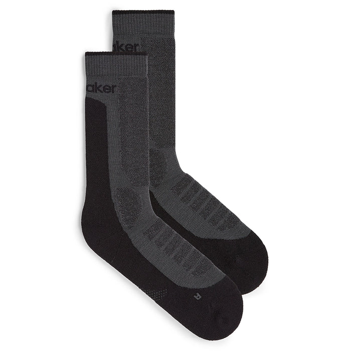 Icebreaker Women's Merino Hike+ Heavy Crew Socks - Obsidian Black Hero