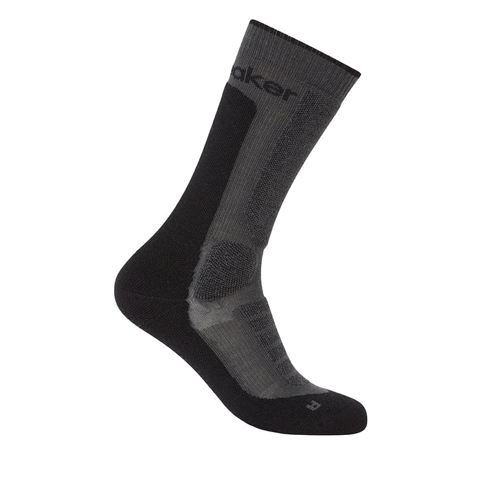 Icebreaker Women's Merino Hike+ Heavy Crew Socks - Obsidian Black Hero