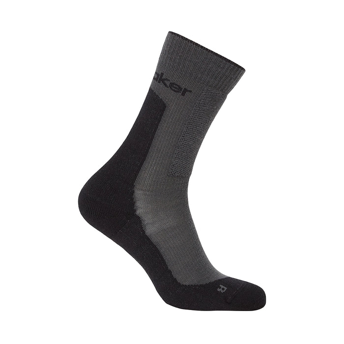 Icebreaker Women's Merino Hike+ Medium Crew Socks - Obsidian / Black Hero