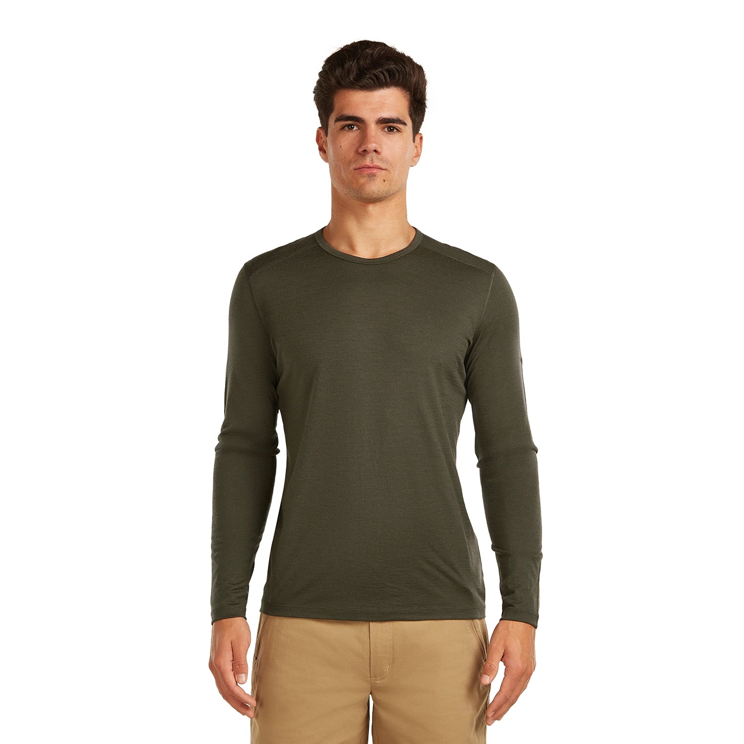 Icebreaker Men's 200 Oasis Long Sleeve Crewe - Dark Loden — view 2
