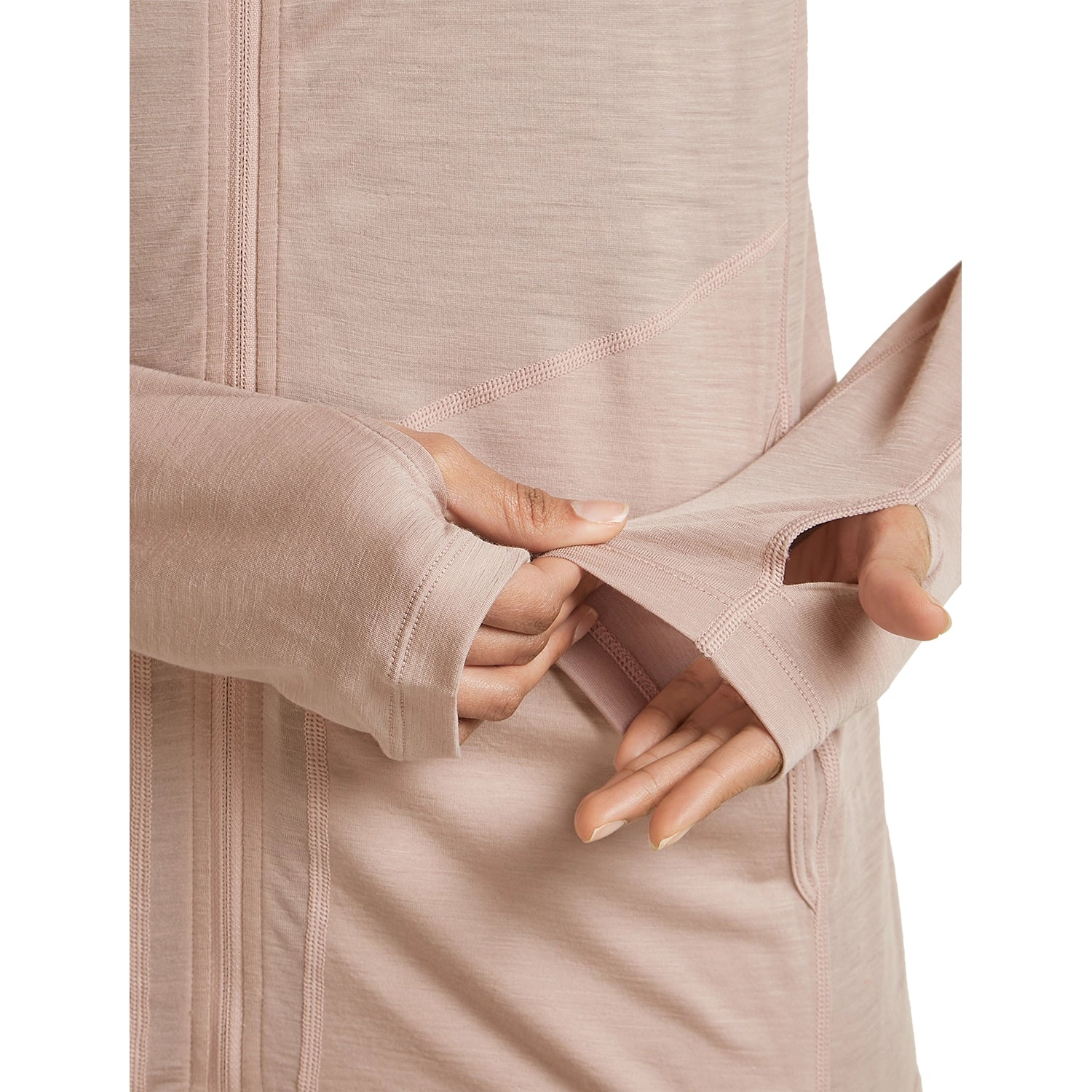 Icebreaker Women's 150 MerinoFine Ace Long Sleeve Zip Hoodie - Pink Quartz — view 7