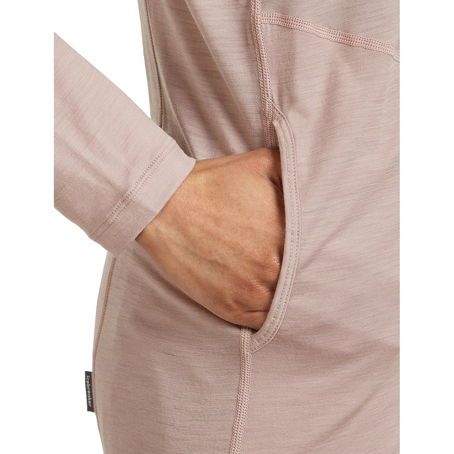 Icebreaker Women's 150 MerinoFine Ace Long Sleeve Zip Hoodie - Pink Quartz — view 6