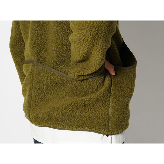 Snow Peak Thermal Boa Fleece Jacket olive detail 5