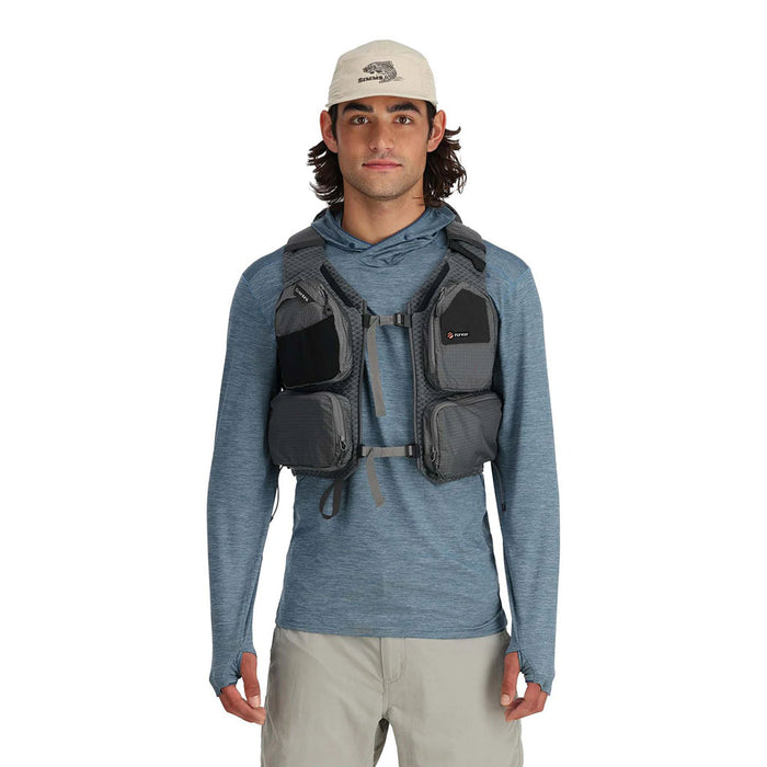 Simms Flyweight Vest Pack smoke model front