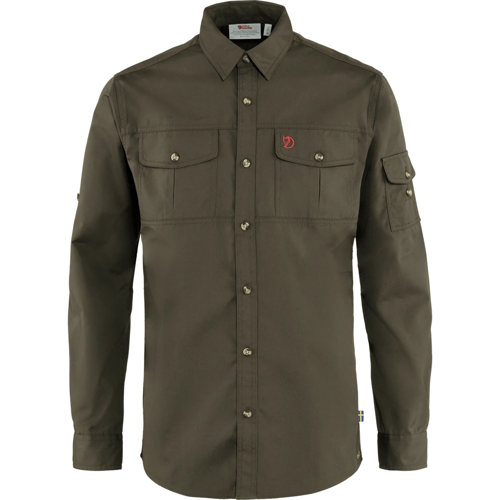Fjallraven Men's Singi Trekking Long Sleeve Shirt Dar Olive Hero