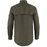 Fjallraven Men's Singi Trekking Long Sleeve Shirt Dar Olive Details 1