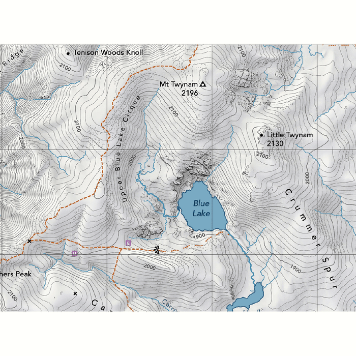 Topograph Snowy Mountains Map - Second Edition