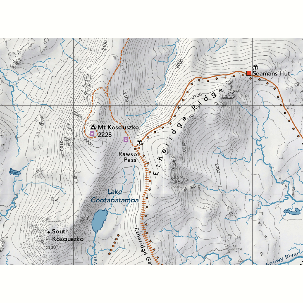 Topograph Snowy Mountains Map - Second Edition — view 4