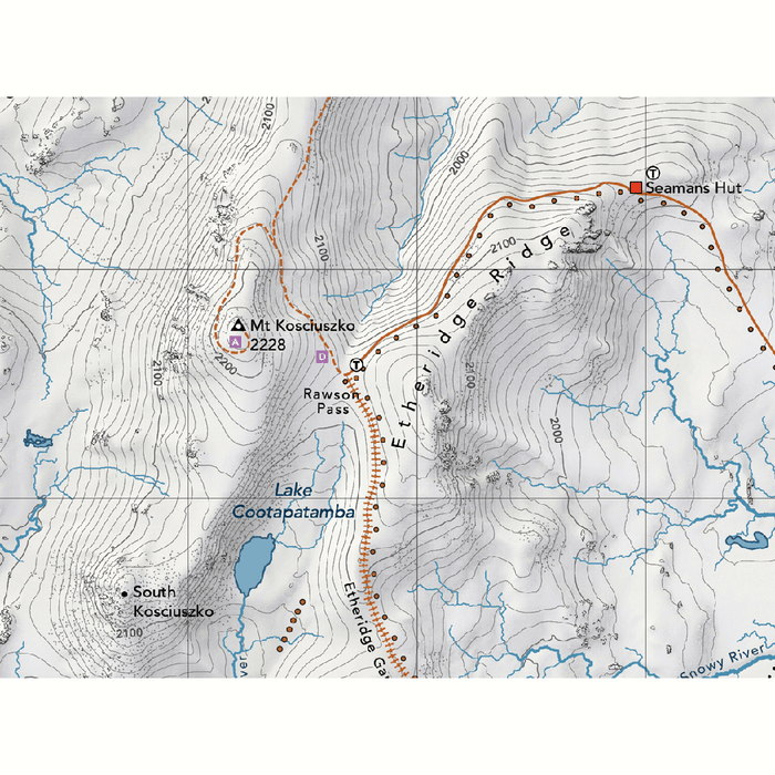 Topograph Snowy Mountains Map - Second Edition