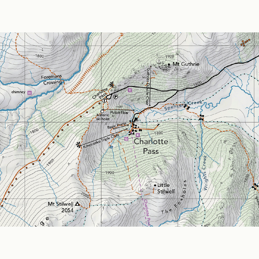 Topograph Snowy Mountains Map - Second Edition — view 3